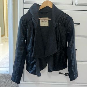 Hollister Faux Leather Jacket Small